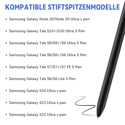 ZORBES® 8PCS Replacement Metal & Felt Tips/Nibs for Samsung Galaxy Tab S10+/S10 Ultra/S9/S9FE+/S9 Ultra/S8/S8+/S8 Ultra/S7/S7 FE/S6/S6 Lite/S22/S23/S24 Ultra S Pen, Nibs+Clip ZORBES® 8PCS Replacement Metal & Felt Tips/Nibs for Samsung Galaxy Tab S10+/S10 Ultra/S9/S9FE+/S9 Ultra/S8/S8+/S8 Ultra/S7/S7 FE/S6/S6 Lite/S22/S23/S24 Ultra S Pen, Nibs+Clip